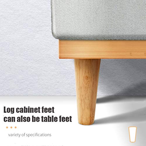 4 Patas para Muebles,Patas de Madera Maciza,Pata de Mesa de Haya,para Mesa,Armario,Mesa de Centro,Banco,Estantería,Mueble de TV,Patas de Repuesto,con Accesorios de Montaje(65cm/25.6in)