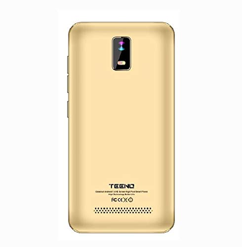 4.0 Pulgadas Telefono 4G Movil Libre HD IPS 1GB RAM 8GB ROM Dual SIM Dual Cámara (Oro) TEENO