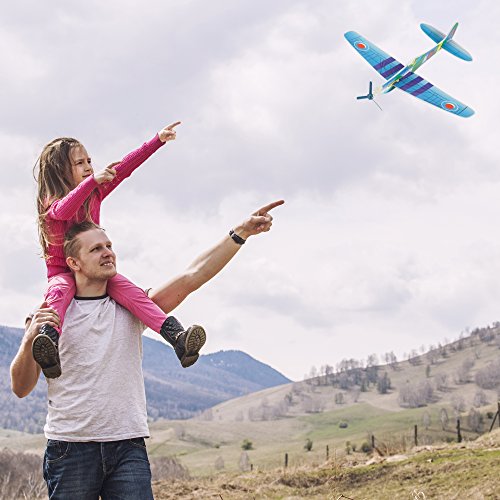 48 Planeadores Voladores de Aviones de Papel| Fácil de Montar, Resistente y Ligero| Avión Juguetes para Niños Cumpleaños, Premios Juego Halloween Navidad Bolsas Fiesta Sorpresas Regalo Infantiles.