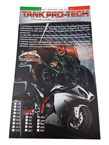 4R Quattroerre.it 1897 - Protector de depósito adhesivo 3D para moto Slim, transparente