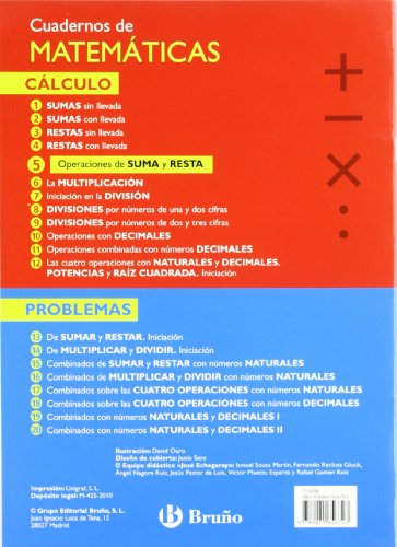 5 Operaciones de suma y resta (Castellano - Material Complementario - Cuadernos De Matemáticas) - 9788421656723