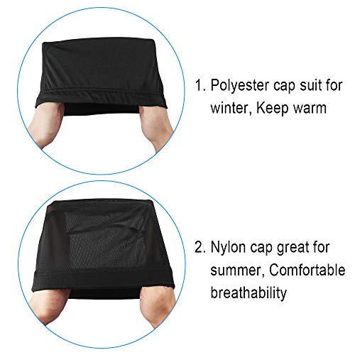 5 Unids Dome Cap peluca, Malla Spandex Elástica Antideslizante Redecilla Transpirable Soft Nature Weaving Cap para Hombres Mujeres para Ropa de Peluca (negro y translúcido)