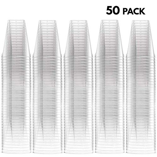 500 Vasos de Chupito Desechables de Plástico Duro, Transparente (60 ml) - Resistente y Reutilizable - Ideal para Shots Vodka Jelly Postres Fiestas Cumpleaños Navidad Bodas| 100% Reciclable