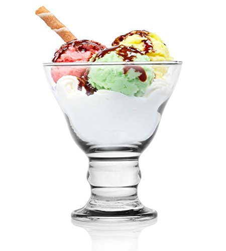 6 helado en füß cuencos helado Copas de helado Sorbet Hielo Cristal