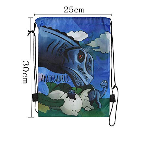 6 Piezas Dinosaur Drawstring Pocket,Bolsa de Dinosaurios Fiesta de Cumpleaños Mochilas Dinosaurio, Mochila de Cuerdas Birthday Dino,Adecuado para Fiestas Temáticas Infantiles, Bolsas de Gimnasia