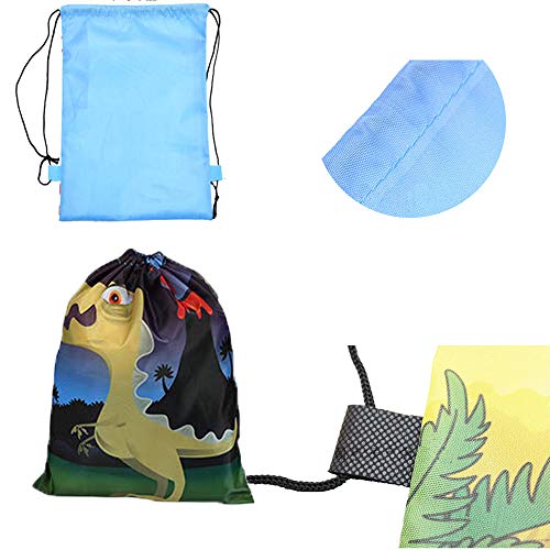 6 Piezas Dinosaur Drawstring Pocket,Bolsa de Dinosaurios Fiesta de Cumpleaños Mochilas Dinosaurio, Mochila de Cuerdas Birthday Dino,Adecuado para Fiestas Temáticas Infantiles, Bolsas de Gimnasia