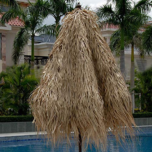 6.8ft sombrilla Tiki Paraguas Imitación Paja Hula Hojas de Girasol Naturales Tejidas a Mano Usar en Restaurante al Aire Libre/cafetería/Piscina/Patio/diseño de paisajes CMXZ