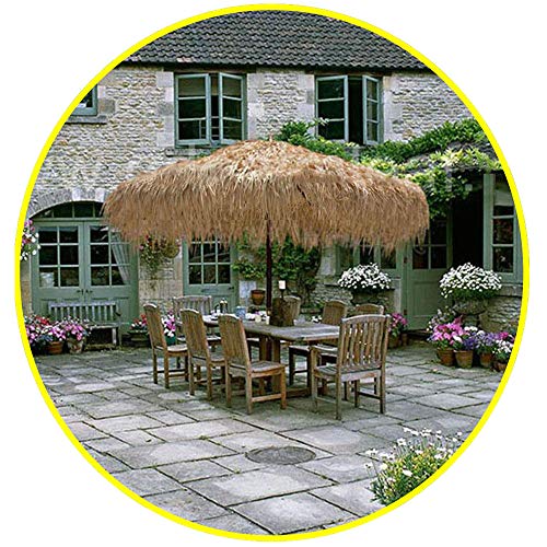 6.8ft sombrilla Tiki Paraguas Imitación Paja Hula Hojas de Girasol Naturales Tejidas a Mano Usar en Restaurante al Aire Libre/cafetería/Piscina/Patio/diseño de paisajes CMXZ