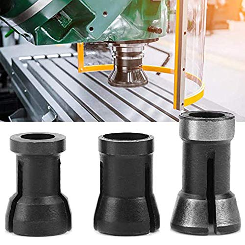 6PCS Fresadora Adaptador, Adaptador de Piezas de Fresadora,Eléctrico Cabeza de Carrete para Broca Para Fresadora De Madera, Máquina De Grabado Fresa Para Madera(6/6.35/8mm)