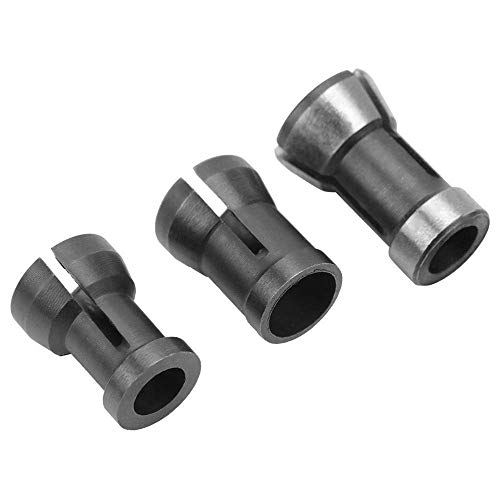 6PCS Fresadora Adaptador, Adaptador de Piezas de Fresadora,Eléctrico Cabeza de Carrete para Broca Para Fresadora De Madera, Máquina De Grabado Fresa Para Madera(6/6.35/8mm)