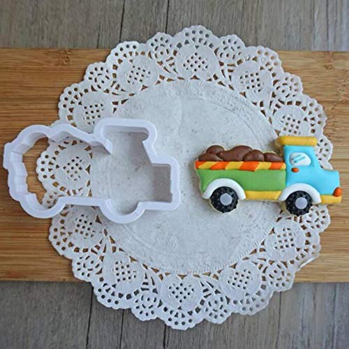 8 Unids Vehículo Maquinaria Camión Tienda Galletas Fondant Moldes Mezclador Grúa Coche Bomberos Bomberos Cortadores Moldes Decoración De Pasteles