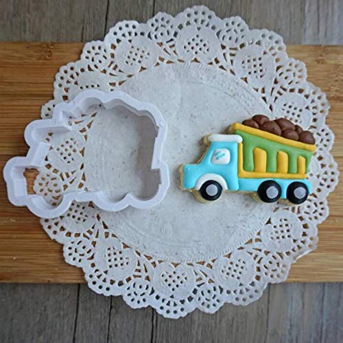 8 Unids Vehículo Maquinaria Camión Tienda Galletas Fondant Moldes Mezclador Grúa Coche Bomberos Bomberos Cortadores Moldes Decoración De Pasteles