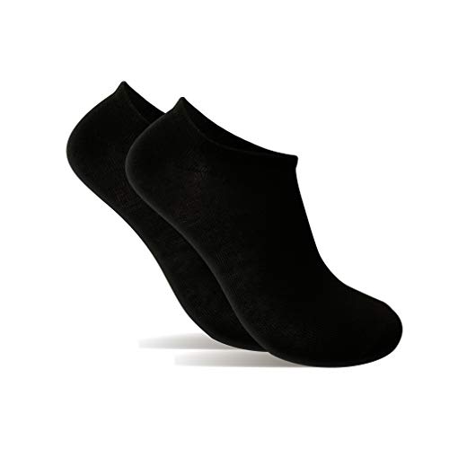 9 Pares Calcetines cortos Mujer hombre, calcetines tobillero (Negro, (35-39)