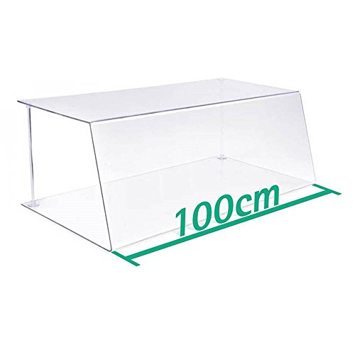 A + H plásticos Holzhäuser TOS – Tipo 1 100 cm de longitud – para gastronomía de petg – Mostrador modular y pasteles de vitrina (Cristal Transparente), Stärke 5mm