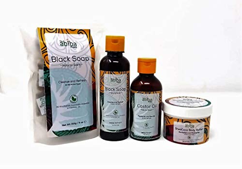 Aceite de ricino de The Abiba Project | Suero de crecimiento de cabello puro y hidratante de piel natural | Ideal para pestañas y cejas, arrugas, cicatrices, acné, uñas | Orgánico y sin crueldad