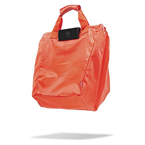 achilles Easy-Cooler, Bolsa para carro de compras con compartimiento de refrigeración, Bolsa de carrito de compras plegable con inserto fresco, rojo, 54 cm x 35 cm x 39 cm