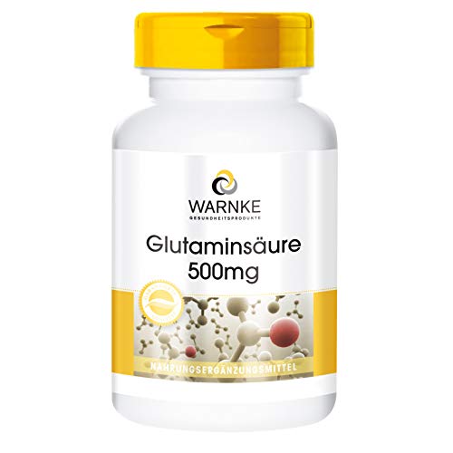 Ácido glutámico 500mg – Sustancia pura sin aditivos – 250 cápsulas