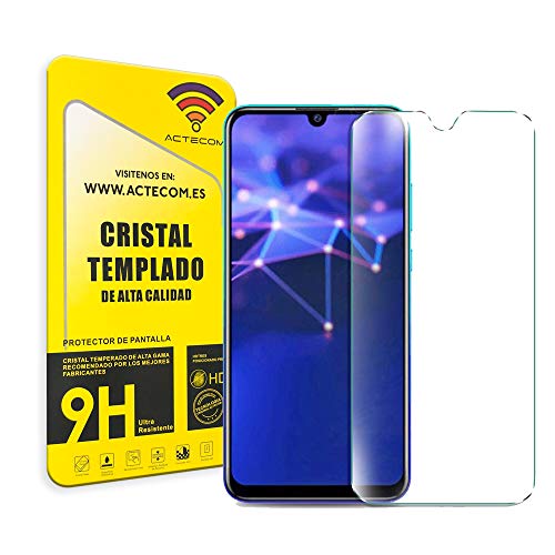 ACTECOM® PROTECTOR PANTALLA PARA HUAWEI P SMART 2019 CRISTAL VIDRIO TEMPLADO (Cristal Templado)