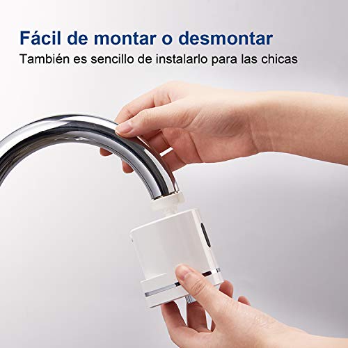 Adaptador Automático de Grifo Cocina sin Contacto Aireador Sensor Inteligente de Movimiento Fácil de Montar Antibacteriano Diseño Creativo