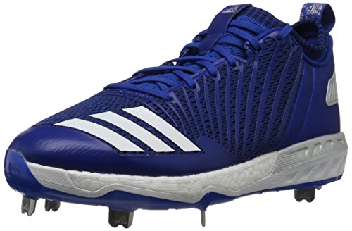 adidas Freak X Carbon Mid - Zapatillas de béisbol para hombre, color azul rey/blanco/plateado metálico, 6.5 mediano US