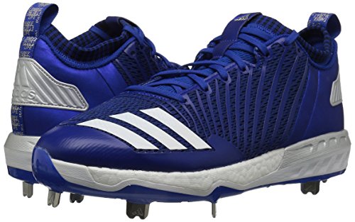 adidas Freak X Carbon Mid - Zapatillas de béisbol para hombre, color azul rey/blanco/plateado metálico, 6.5 mediano US