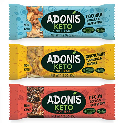 Adonis Low Sugar Barritas de Nuez con Poco Azúcar - Selección Mixta | 100% Natural, Baja en Carbohidratos, Sin Gluten, Vegano, Paleo, Keto (16)