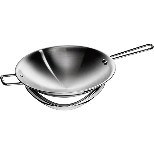 AEG Fusion Wok Y Soporte, Acero Inoxidable, Talla Única