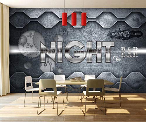 Afashiony Equipo De Viento Industrial Maquinaria Bar Ktv Cafetería Herramientas Sofá Tv Fondo Pared Decoración Mural, Decoración Del Hogar, Pared De Ladrillo 3D Papel Tapiz Mural-400Cmx280Cm