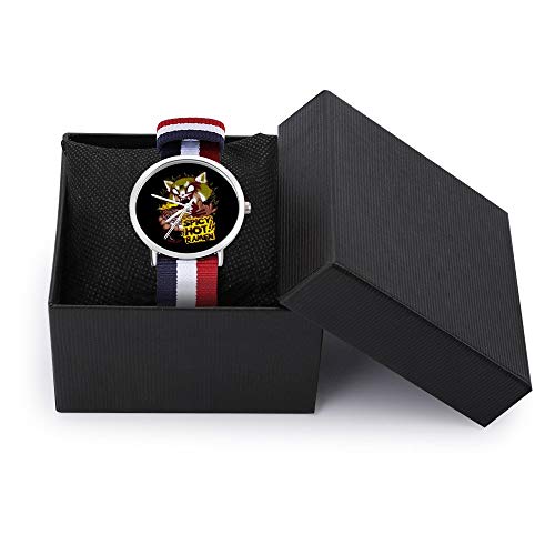 Aggretsuko Spicy Comfort Food Leisure Strap reloj trenzado con escala