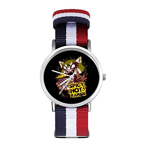 Aggretsuko Spicy Comfort Food Leisure Strap reloj trenzado con escala