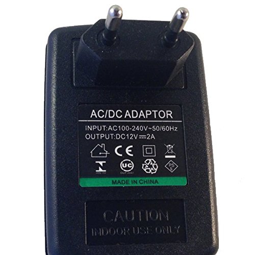 Ahorraluz Transformador 12v DC 2A 24w Alimentador para Tiras Led Fuente de Alimentación 220v -> 12v (12v 2A 24w)