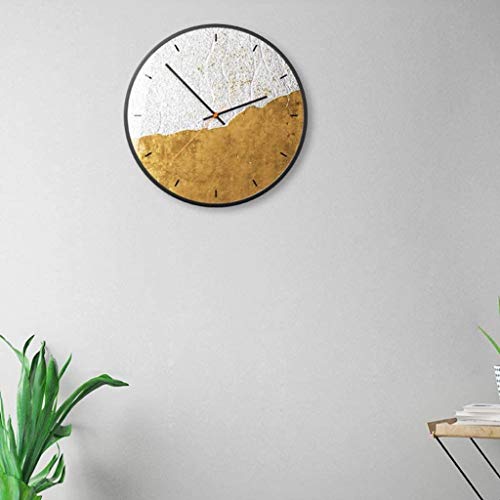 AIOJY Reloj De Pared De La Manera, Reloj De Cuarzo Silenciadores Redondas, Movimiento De Exploración Tambor Marca De Verificación Ornamental No,Si,30 Cm (12")