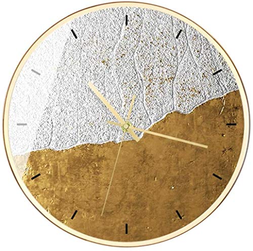 AIOJY Reloj De Pared De La Manera, Reloj De Cuarzo Silenciadores Redondas, Movimiento De Exploración Tambor Marca De Verificación Ornamental No,Si,30 Cm (12")