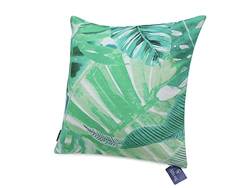 Aitliving Funda de cojín con diseños Pintados de Hojas de Palmeras, cocoteros y Otras Plantas Tropicales 46 x 46 cm / 51 x 51 cm, algodón, Banana Leaf