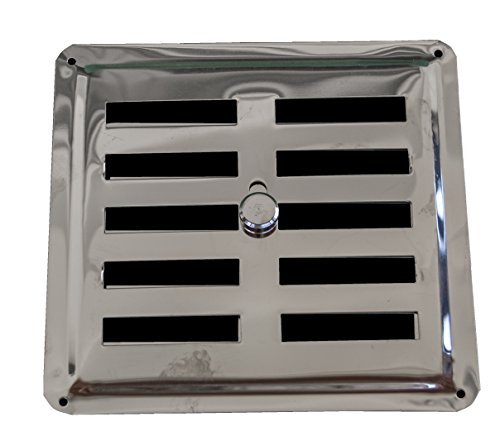 Ajuste aire Vent de acero inoxidable AISI 304 (150 mm x 145 mm), rejilla de ventilación Rejilla Salida De Aire Rejilla de acero inoxidable no magnético), Regular, Convección/entrada, regulado Louvre