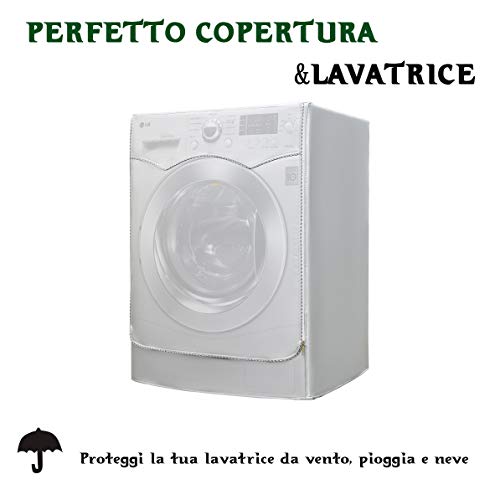 AKEfit Funda de Lavadora Cubierta Impermeable para Lavadora/Secadora de Carga Frontal para Lavadora o Secadora Anchura60 * Altura85 * Profundidad53cm