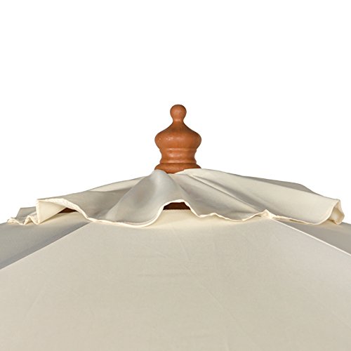 AKTIVE Garden 53863 Parasol hexagonal, diámetro 300 cm, crema mástil de madera