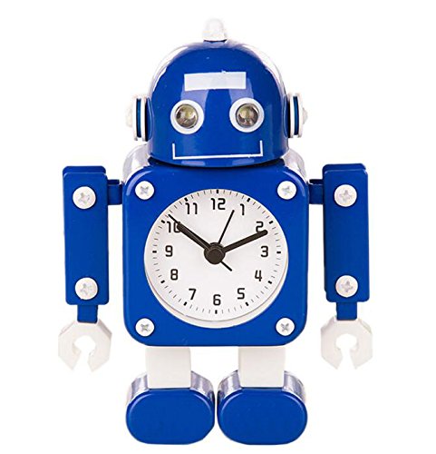 Alien Storehouse Robot Reloj movible de la cabecera de Alarma del Reloj analógico Que Destellan los Ojos y el Sonido G