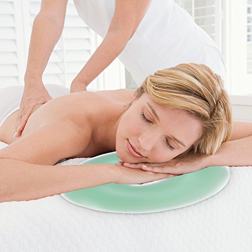 Almohada de masaje facial de silicona, 4 colores Almohada de silicona Masajeador Belleza Cuidado de la piel Superposición suave Cara Relájese Cuna Cojín Cojín(Verde claro)