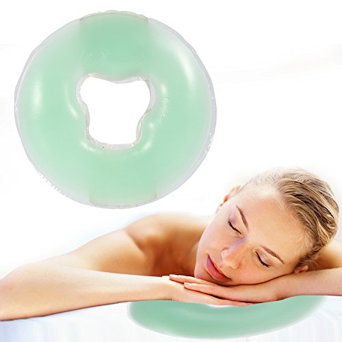 Almohada de masaje facial de silicona, 4 colores Almohada de silicona Masajeador Belleza Cuidado de la piel Superposición suave Cara Relájese Cuna Cojín Cojín(Verde claro)