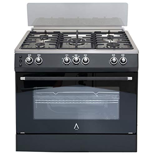 ALPHA Cocina de Gas VULCANO SILVER-90 Rustica. Encendido automático y temporizador en horno. **Alta Gama**