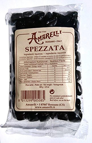 Amarelli Regaliz Spezzata Regaliz Puro Sin Aromas En Trozos Irregulares - 100 gr