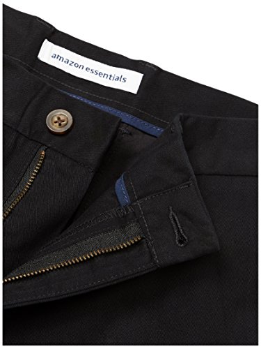 Amazon Essentials Slim-Fit Wrinkle-Resistant Flat-Front Chino Pant pants, Negro, 36W x 30L