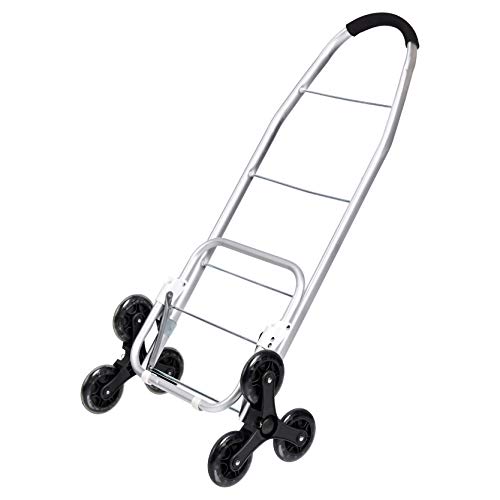 AmazonBasics - Carrito de la compra con 6 ruedas y asas de aluminio, 50 litros, flores marrones