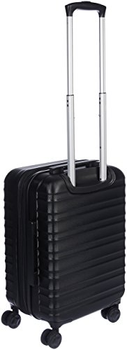 AmazonBasics - Maleta de viaje rígida giratoria - 55 cm, Tamaño de cabina, Negro