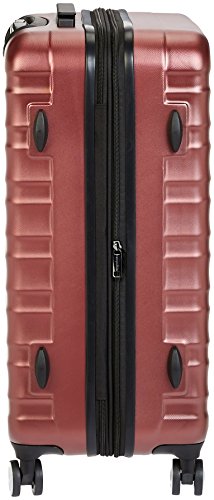 AmazonBasics - Maleta rígida «Hardside» de alta calidad, con ruedas giratorias y cerradura TSA incorporada - Juego de 2 unidades (55 cm, 78 cm), Rojo