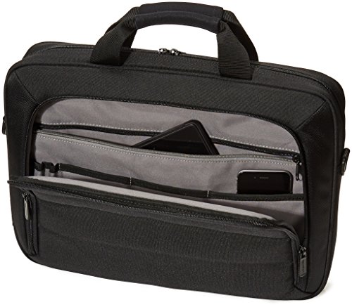 AmazonBasics – Maletín para ordenadores portátiles y tabletas, negro, 40 cm