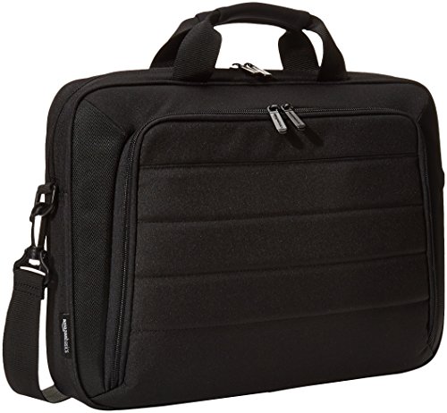 AmazonBasics – Maletín para ordenadores portátiles y tabletas, negro, 40 cm