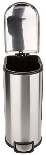 AmazonBasics Rectangle Soft-Close Trash Can for Narrow Spaces - 40L