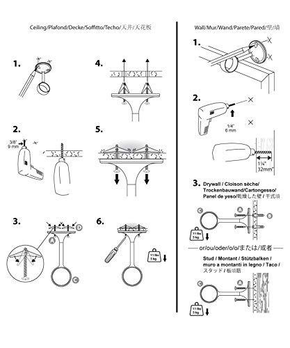 AmazonBasics - Set de 2 soportes ajustables de techo - Bronce